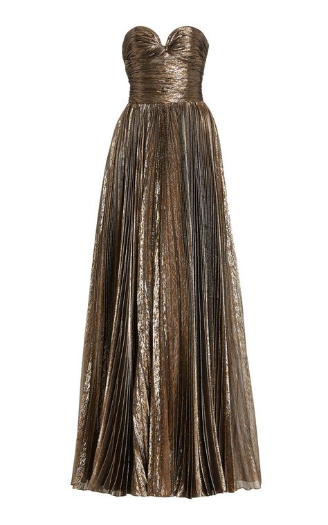 Draped Silk-Blend Lamé Gown By Oscar De La Renta | Moda Operandi Simply Dresses, Prom Dresses Gowns, Grad Dresses, Glam Dresses, Event Dresses, Beautiful Gowns, Dance Dresses, Fancy Dresses, Dream Dress