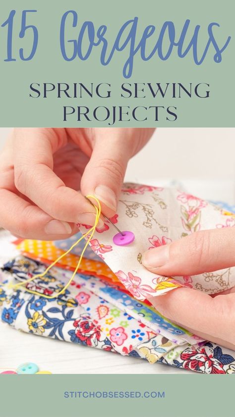 spring sewing Sewing Easter Projects, Spring Sewing Patterns, Spring Sewing Projects, Easter Fabric Crafts, Fat Quarter Sewing Projects, Summer Sewing Projects, Spring Sewing, Diy Sewing Gifts, Hand Sewing Projects