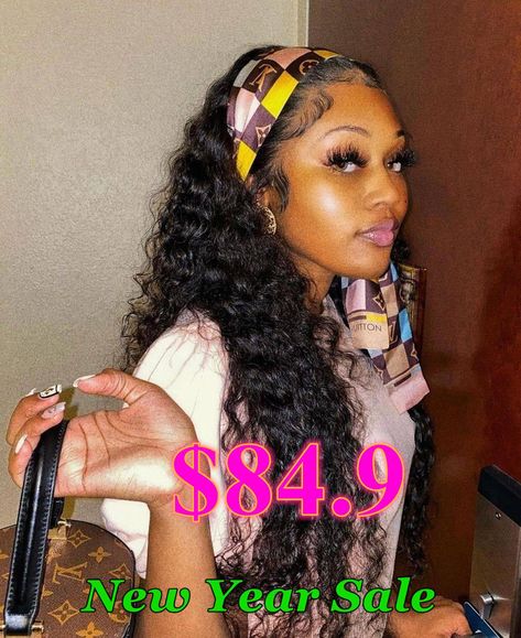 #deepcurlyhair #headbandwig Cute Headband Hairstyles, Curly Hair Headband, Natural Hair Stylists, Curls For The Girls, Loose Waves Hair, Protective Hairstyles Braids, Curly Lace Front Wigs, Deep Curly, Headband Wigs