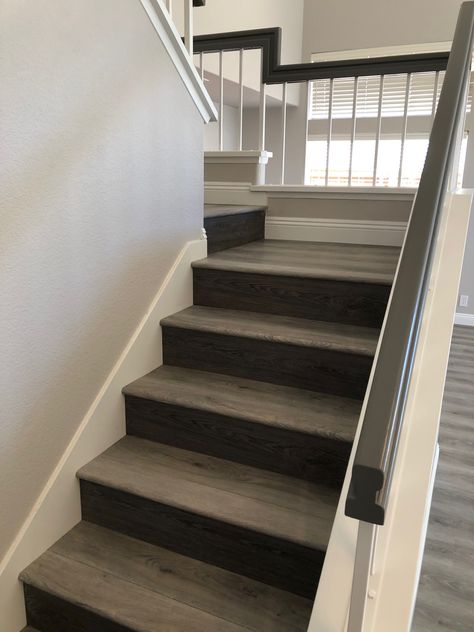 2 tone LVP stairs Lvp Stairs, Stairs, Home Decor, Home Décor