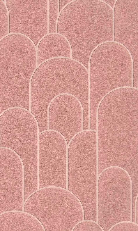 Pink Wallpaper Home, Hills Wallpaper, Pink Wallpaper Design, Pink Geometric Wallpaper, Modern Remodel, Geometric Shapes Art, Art Deco Wallpaper, Art Deco Home, Wallpaper Size