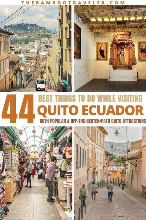 Planning a trip to Ecuador during your next summer vacation? Wondering what to do in Quito? In this AMAZING Ecuador Travel Guide, you'll find a list of 44 BEST Things to Do in Quito - PERFECT for culture, food, and history LOVERS! #Ecuador #Quito Quito Ecuador Outfit, Backpacking South America, Ecuador Travel, Culture Food, Quito Ecuador, Food History, Food Tour, Travel South, South America Travel