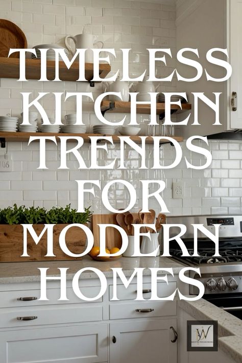 [Sponsored] Discover Timeless Kitchen Trends That Elevate Your HomeS Style! From Classic White Cabinets To Sleek Subway Tile Backsplashes And Durable Quartz Countertops, These Ideas Ensure Your Kitchen Remains Beautiful And Functional. Perfect For Anyone Looking To Create A Stylish, Enduring Kitchen Design! #timelesskitchendesignideas Traditional But Modern Kitchen, Modern Kitchen Design Backsplash, Natural Timeless Kitchen, White Cabinets And Countertops Kitchen, Timeless White Kitchen Cabinets, Kitchen Tile And Countertop Combinations, Beautiful Kitchen Ideas Modern, Daltile Backsplash Kitchen, Current Backsplash Trends