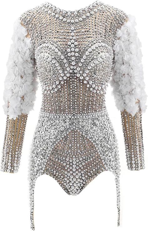 Amazon.com: YUANTONG Dance Costumes Las Vegas Outfits For Women Sexy Rhinestone Bodysuit Night Out Clubwear: Clothing, Shoes & Jewelry Vegas Outfits For Women, Night Out Clubwear, Rhinestone Bodysuit, Vegas Outfits, Las Vegas Outfit, Vegas Outfit, Period Outfit, Outfits For Women, Dance Costumes