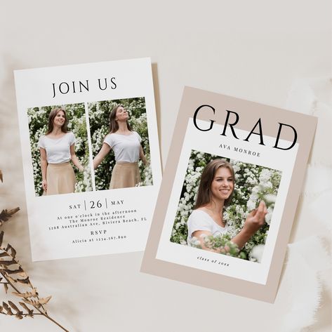 Grad Invites, 2023 Template, Grad Party Invitations, Graduation Announcement Template, Graduation Party Invitations Templates, Grad Announcements, Grad Invitations, Graduation Invitations Template, Grad Cards