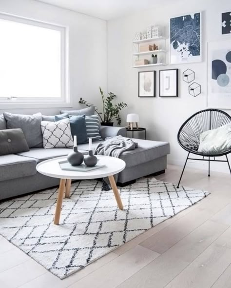 19 Most Mesmerizing Ideas of Scandinavian Living Room Modern Scandinavian Living Room, Scandi Living Room, Modern Grey Living Room, Scandinavian Design Living Room, Living Room Decor Gray, Dekorasi Kamar Tidur, Small Living Room Decor, Trendy Living Rooms, Living Room Scandinavian