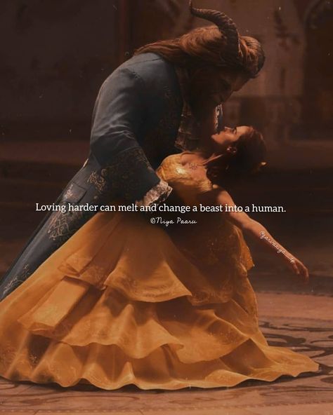 Niya Paaru on Instagram: “Maybe loving harder can melt and change a beast into a human form. A heart with care and affection is all that everyone needs. Love more…” Lack Of Love, Beauty And The Beast Wallpaper, Cute Disney Quotes, Beast Quotes, The Beast Movie, Beauty And The Beast Movie, Magical Quotes, Princess Quotes, Fantasy Quotes