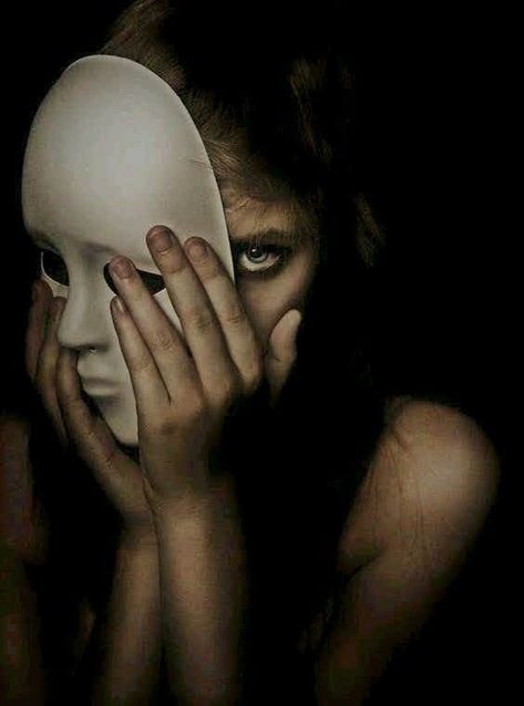 Creepy Self Portrait Photography, Hiding Emotions Aesthetic, Person Taking Off Mask Drawing Reference, Person With Mask Reference, Emotion Photoshoot Portrait Photography, Screaming Photoshoot, Emotions Aesthetic Photography, Dark Reference Photos, Masked Photoshoot