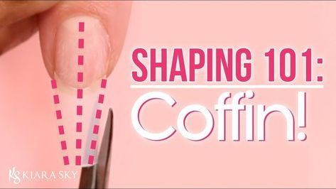 How To Make A Coffin Shape Nail, How To Do Ballerina Nails Shape, Nail Shaping How To File Coffin, How To Shape Coffin, Nail Shaping How To File Almond, How To Coffin Shape Your Nails, How To File Ballerina Nails Shape, How To Make Coffin Shaped Nails, Coffin Shape Nails Tutorial