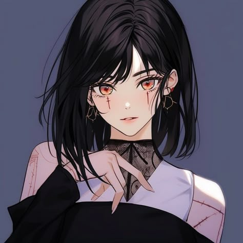 Anime girl, anime girl icon, Aesthetic icon, Aesthetic girl icon, 8k, 4k, high quality icon, gothic girl icon, 90s anime, retro anime Icon Pfp Anime, Anime Wallpapers Aesthetic, Anime Face Drawing, Pfp Anime, Modern Fantasy, Digital Art Anime, Anime Wallpapers, Icon Pfp, Anime Character Drawing