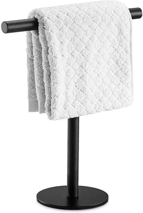 Bathroom Hand Towel Holder Ideas, Hand Towel Holder Ideas, Hand Towel Stand, Black Bathroom Hardware, Bathroom Hand Towel Holder, Towel Holder Stand, Hand Towel Rack, Bar Rack, Towel Stand