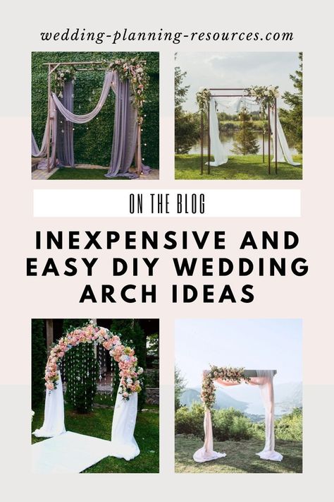 Looking for DIY wedding ceremony arches? You got to the right place! Whether you are going for a rustic or a floral arch, we’ve lined up wedding ceremony arch DIY ideas that will make for a beautiful backdrop to help you save on your wedding budget! #weddinginspo #instawedding #diywedding #weddingarch #diyarch Wedding Arches With Flowers Diy, Homemade Alter Wedding, Metal Wedding Arch Decoration Ideas, Home Made Wedding Arch, Alternative Ceremony Backdrop, Diy Wedding Ceremony Arch, How To Decorate A Wedding Arch Diy, Bridal Arch Ideas Outdoor Ceremony, Summer Wedding Arches Outdoor Ceremony