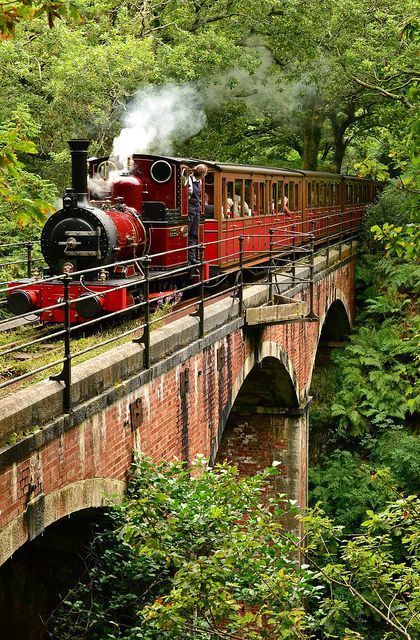 Steam Engine Trains, Fotografi Kota, Wales Uk, Old Trains, Train Pictures, Steam Trains, Train Tracks, A Bridge, Train Rides