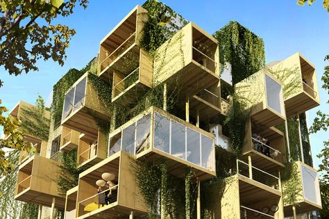 stéphane malka to plug cube extensions into parisian building Parasitic Architecture, Cubes Architecture, Balkon Design, Eco Architecture, Bow Window, Apartment Architecture, Paris Apartments, Building Facade, Sustainable Architecture