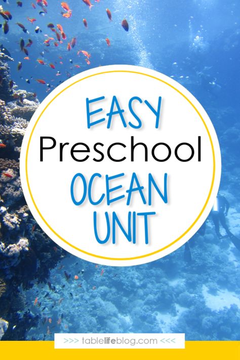 Easy Preschool Ocean Unit Ocean Study Preschool, Ocean Curriculum For Preschool, Ocean For Preschool, Ocean Week Preschool, Kindergarten Ocean Unit, Ocean Unit Preschool, Preschool Ocean Activities, Ocean Homeschool, Ocean Preschool Activities