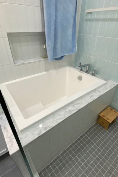 “The renovation is finished and we're so delighted with the result we wanted to share and to encourage buyers to consider this top quality product from a top-notch company with amazing customer service.”
A very happy customer in Pittsburgh has been kind enough to send us some words on their experience and some photographs of their new Calyx Deep Soaking Tub.
View the full testimonial here: https://www.cabuchon.com/portfolio/deep-soaking-tub-pittsburgh-usa/ Deep Shower Tub, Childrens Ministry Crafts, Japanese Style Bathroom, Small Master Bath, Bathtub Shower Combo, Japanese Bathroom, Built In Bathtub, Soaking Tubs, Japanese Soaking Tubs