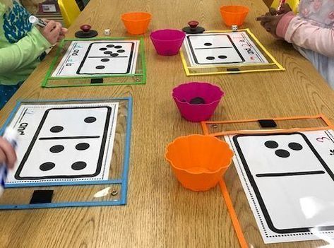 Who Has More Math Game, Preschool Domino Activities, Domino Math Kindergarten, Domino Activities For Kindergarten, Domino Activities For Preschool, Addition For Preschoolers, Addition Preschool, Domino Math, Domino Addition