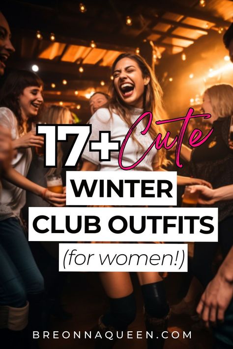 "Stay chic and cozy this winter with these 17 clubbing outfits that are perfect for any night out! From trendy sweaters to statement coats, these outfits will keep you looking hot all season long. #clubwear #winteroutfits #womenfashion Modest Clubbing Outfits Nightclub, Cold Weather Club Outfits, Club Outfit Ideas For Women, Club Outfits For Women Winter, Clubbing Outfits Nightclub Classy, Classy Club Outfits For Women, Clubbing Outfits Winter, Winter Bar Outfits, Clubbing Outfits For Winter