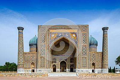 Sher Dor madrasah on Registan square, Samarkand Registan Square, Samarkand Uzbekistan, Visual Artwork, Paper And Ink, Wall Art Canvas Prints, Photo Stock, Love Art, Royalty Free Images, Posters Art Prints