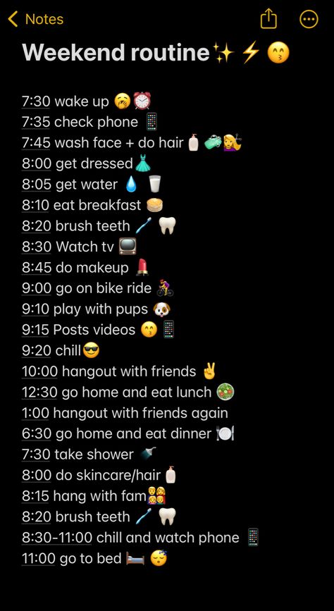 Morning Routines For Weekends, 7:30 Morning Routine Weekend, Apps For Daily Routine, That Girl Morning Routine Weekend, 7:30 Morning Routine, Weekend Routine Schedule, Weekend Routine For Teens, Weekend Night Routine, Weekend Routines