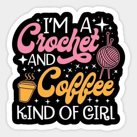 Christmas Graphic Design Illustration, Crochet Stickers, Graphic Design Christmas, Crochet Sayings, Coffee Sticker Design, Christmas Graphic Tees, Merry Christmas Graphic, Crochet Quote, Graphic Christmas