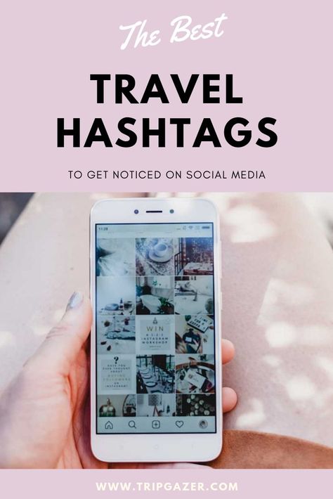 Theres no better way to get your social media posts noticed than by using good hashtags. If you're looking for extra love on your travel posts, check out this extensive list of awesome travel hashtags.   #socialmedia #travel #travelblogger #instagram #hashtags #blogger #blogging #bloggingtips #influencer Travel Consultant Business, Travel Hashtags, Become A Travel Agent, Travel Instagram Ideas, Travel Marketing, Instagram Challenge, Money Hacks, Lifestyle Ideas, Travel Blogging