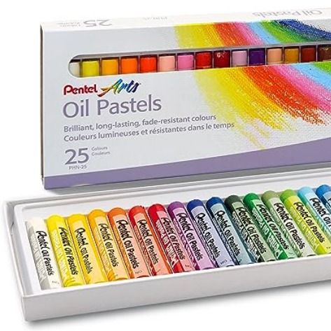 Pentel Arts Oil Pastels, Assorted colours, 1 pack of 25 sticks Chalk Painting Color, Pentel Art, Oil Pastel Colours, Chalkboard Lettering, Art Pastel, Pastel Pencils, Oil Pastels, Pencil Boxes, Art Oil