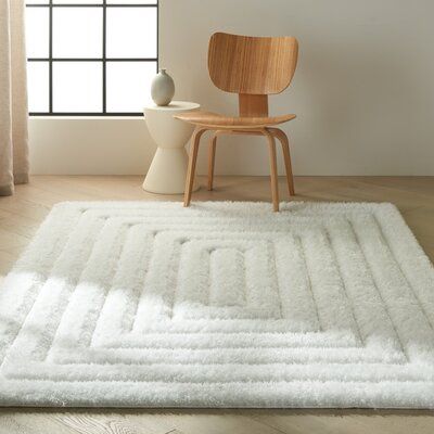 Comfort Living Room, Shag Area Rugs, Minimalist Rugs, Ashley Furniture Homestore, Shag Area Rug, Geometric Area Rug, Ashley Furniture, White Rug, White Area Rug