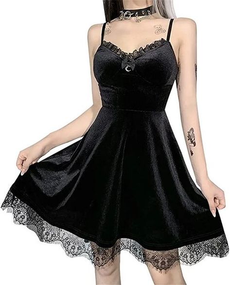 *70%Cotton+30%Polyester. *Stretchy Velvet fabric, Very Soft and Comfortable. *Pull On. *Hand Wash Only. Slip Mini Dress, Black Lace, Dress Black, Sleeveless Dress, Velvet, Mini Dress, Lace, Dresses, Black