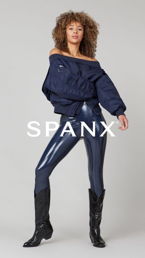 Stand out in our versatile Faux Patent Leather Leggings whether you’re dressing up or down. Patent Leather Leggings Outfit, Leather Leggings Outfit Winter, Winter Outfits With Boots, Patent Leggings, Leather Leggings Outfits, Faux Patent Leather Leggings, Winter Outfits Casual Leggings, High Shine Leggings, Wide Leg Trousers Outfit