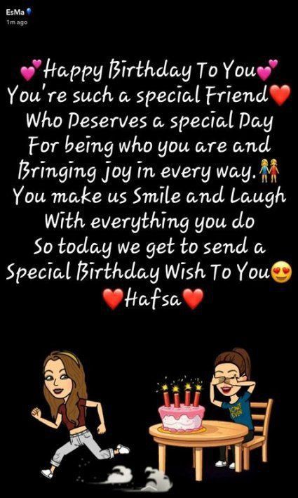 Happy Birthday Hafsa Name, 19 Birthday Wishes For Best Friend, Happy Birthday Asma, Best Frnd Birthday Wishes, Sis Birthday Wishes, Happy Birthday Wishes Bestfriend, Birthday Greetings Quotes, Happy Birthday Captions, Blessed Birthday