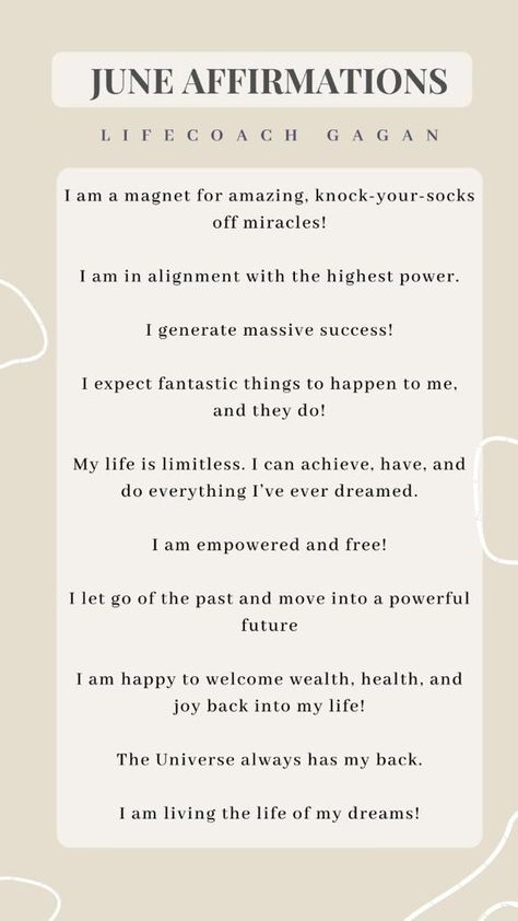 #affirmations #affirmationsforwomen #affirmationpositive #lawofattraction #june #june2023 #newmonth #intentionalliving #goodquotes #inspiringquotes #pinterest #trendingnow #waheguru June Affirmations, Welcome June, Affirmations For Women, New Month, Manifestation Affirmations, Year 2024, Do Everything, Best Self, Higher Power