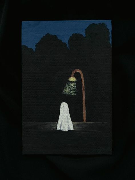 Easy Creepy Paintings, Dark Paintings Ideas Easy, Dark Paintings Creepy Easy, Goth Painting Ideas On Canvas, Ghost Sketch, Ghost Wallpapers, Scary Paintings, Black Sketchbook, Dark Art Paintings