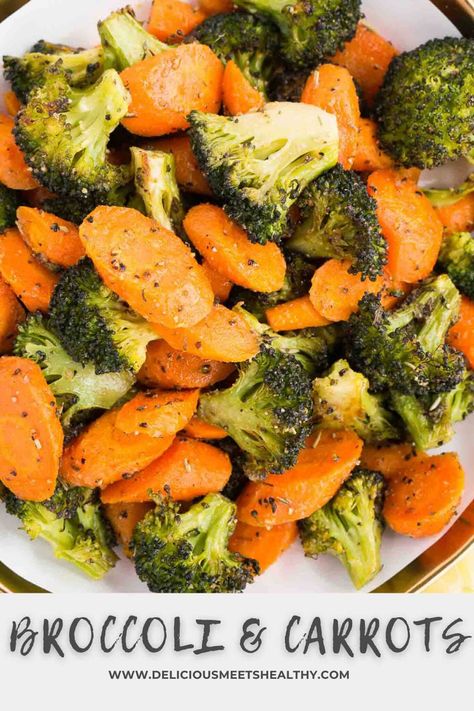 Get a delicious vegetable side dish on the table effortlessly with these roasted broccoli and carrots. This simple recipe is perfect to serve alongside all of your favorite mains and is a tasty way to get some veggies on to your plate. Carrot And Broccoli Side Dish, Carrots And Broccoli Recipes, Roasted Carrots And Broccoli, Roasted Broccoli And Carrots, Broccoli Recipes Side Dish, Broccoli And Carrots, Homemade Italian Seasoning, Broccoli Carrot, Carrots Side Dish