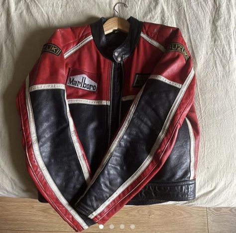 Cool Leather Jackets, Racing Jacket Aesthetic, Vintage Fashion Trends, Vintage Racing Jacket, 2023 Lookbook, Style Bundle, Dressing Style, غرفة ملابس, Style Aesthetic