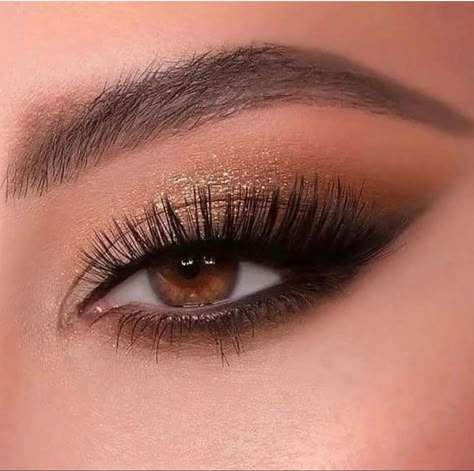 Makeup Novia, Make Up Yeux, Prom Makeup For Brown Eyes, Makeup Brown, Evening Eye Makeup, Ball Makeup, Make Up Gold, Wedding Eye Makeup, Prom Eye Makeup