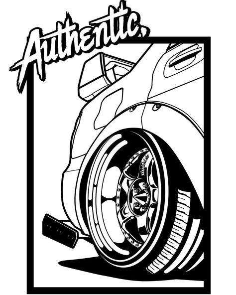 Automotive Tattoo, Car Drawing Ideas, Cars Vector, American Traditional Tattoo Ideas, Traditional Tattoo Ideas, Tattoo Process, Bmw Art, Automotive Illustration, Desain Editorial