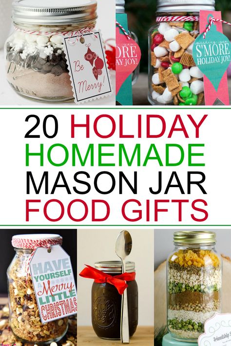 Mason Jar Food Gifts, Mason Jar Snacks, Mason Jar Food, Mason Jar Gifts Recipes, Jar Food Gifts, Mason Jar Mixes, Food Gift Ideas, Holiday Mason Jar, Jar Meals