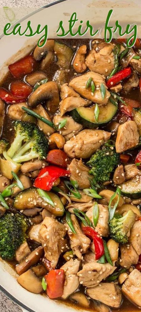 This easy Chicken Stir Fry recipe is amazing! Chicken with vegetables smothered in the most delicious garlic and ginger honey soy sauce. The stir fry is completely ready in 30-minutes, perfect for busy weekends. Simple Chicken Stir Fry, Easy Chicken Stir Fry Recipe, Stir Fry Sauce Easy, Homemade Stir Fry Sauce, Stir Fry Sauce Recipe, Chicken Stir Fry Recipe, Easy Chicken Stir Fry, Chicken With Vegetables, Vegetable Stir Fry Recipe