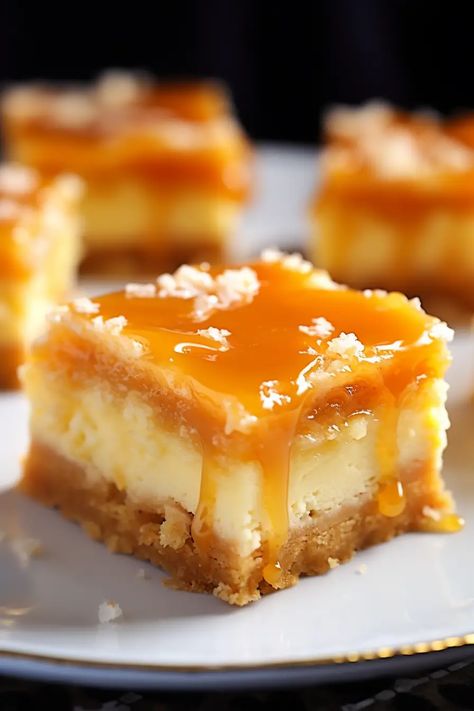 Ooey Gooey Salted Caramel Butter Cake Bars - That Oven Feelin Gooey Salted Caramel Chocolate Chip Cookie Bars, Chess Bars Recipe Gooey Butter Cake, Dessert Recipes Using Heavy Cream, Old Fashioned Caramel Cake, Gooey Dessert Recipes, Recipes Using Caramel Bits, Carmel Desserts Ideas, Caramel Recipes Desserts, Salted Caramel Butter Cake