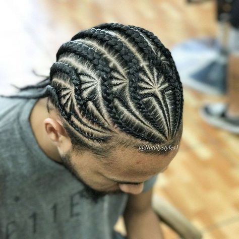 men's braids design Midtown Miami, Cornrow Styles For Men, Cornrow Braids Men, Braids For Men, Latest Braided Hairstyles, Braid Styles For Men, Boy Braids Hairstyles, Men Braids, Cornrow Hairstyles For Men