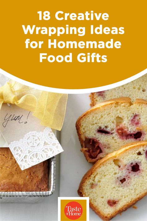 Food Gift Wrapping Ideas, Bowl Gift Wrapping Ideas, Wrapping Bread For Gifts, Cake Wrapping Ideas, Homemade Christmas Gifts Food, Creative Wrapping Ideas, Food Packaging Ideas, Ideas For Packaging, Fall Food Gifts