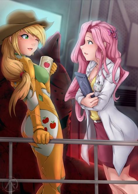 Neon Genesis Equestrion: FlutterJack | My Little Pony: Friendship is Magic | Know Your Meme Applejack X Fluttershy, Fluttershy X Applejack, Fluttershy And Applejack, Mlp Crossover, Applejack Mlp, Fluttershy Human, Mlp Ships, My Little Pony Comic, Mlp Equestria Girls