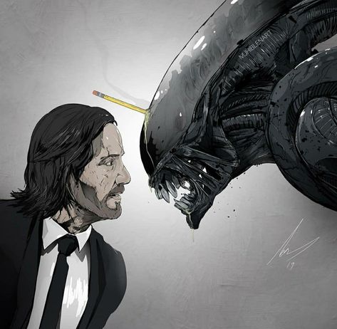 Predator Alien Art, Wholesome Stuff, Baba Jaga, Alien Isolation, John Wick Movie, Aliens Movie, The Boogeyman, Alien Vs Predator, Alien Art