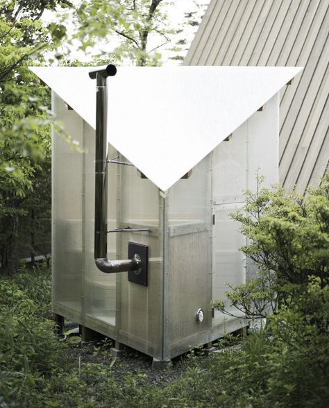 Japanese Sauna, Mobile Sauna, Sauna Diy, Sauna House, Portable Sauna, Japanese Tea House, Finnish Sauna, Sauna Design, Outdoor Sauna