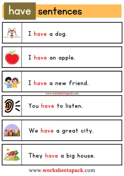 Have Sight Word Sentences Worksheet PDF. Sight Word Sentence Cards, Kindergarten Fluency, Sentences Kindergarten, Reading Fluency Activities, Sentences Worksheet, Word Work Kindergarten, Cards With Pictures, Sight Word Fluency, Cvc Words Kindergarten