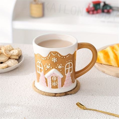 Items: Cookie house mug. Brand:KAILON ADDY. Holidays:Christmas. Holidays:Halloween. Material Features:Insulated. Material:Ceramic. Operation Instruction:Hand wash only. Pattern:Graphic. Recommended Age:Adult. Recommended Usage:Multipurpose. Reusability:Reusable. Shape:Round. Special Features:Non slip. Theme:Christmas. KAILON ADDY. Faster shipping. Better service