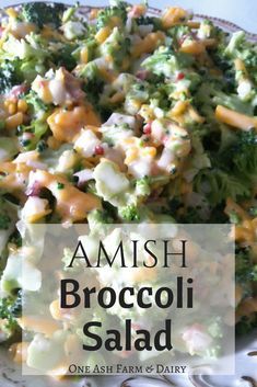 Amish Broccoli Salad, Salad Cucumber, Salad Kale, Main Salad, Broccoli Salad Recipe, Crunchy Salad, Salad Pasta, Cold Salad, Amish Recipes