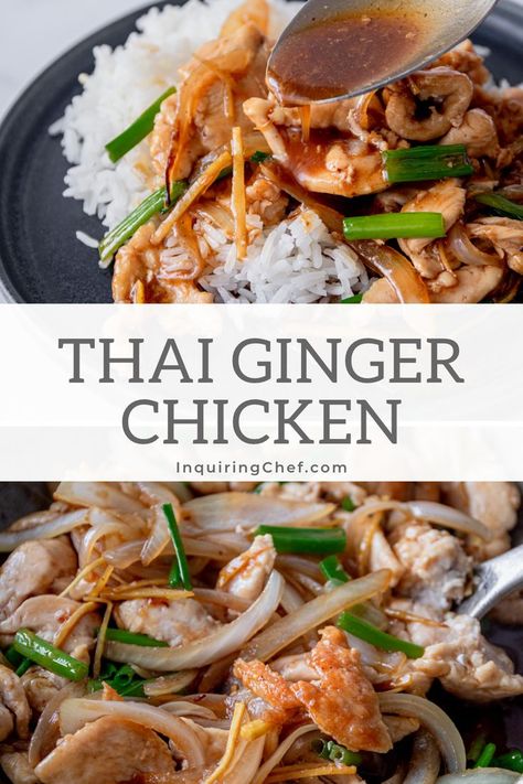 Fluffy Jasmine Rice, Garlic Ginger Sauce, Chicken Stir Fry Sauce, Garlic Ginger Chicken, Ginger Chicken Recipes, Cooking Jasmine Rice, Lean Chicken, Ginger Chicken, Ginger Sauce