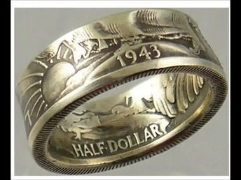 Liberty Ring, Coin Ring Diy, Coin Ring Tools, Wicked Fashion, Vintage Silverware Jewelry, Coin Crafts, Silver Coin Ring, Welding Ideas, Coin Rings